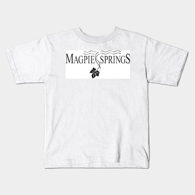 Magpie Springs logo - Magpie Springs - Adelaide Hills Wine Region - Fleurieu Peninsula - South Australia Kids T-Shirt by MagpieSprings